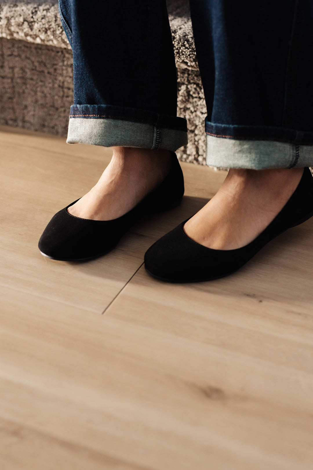 On Your Toes Ballet Flats in Black--