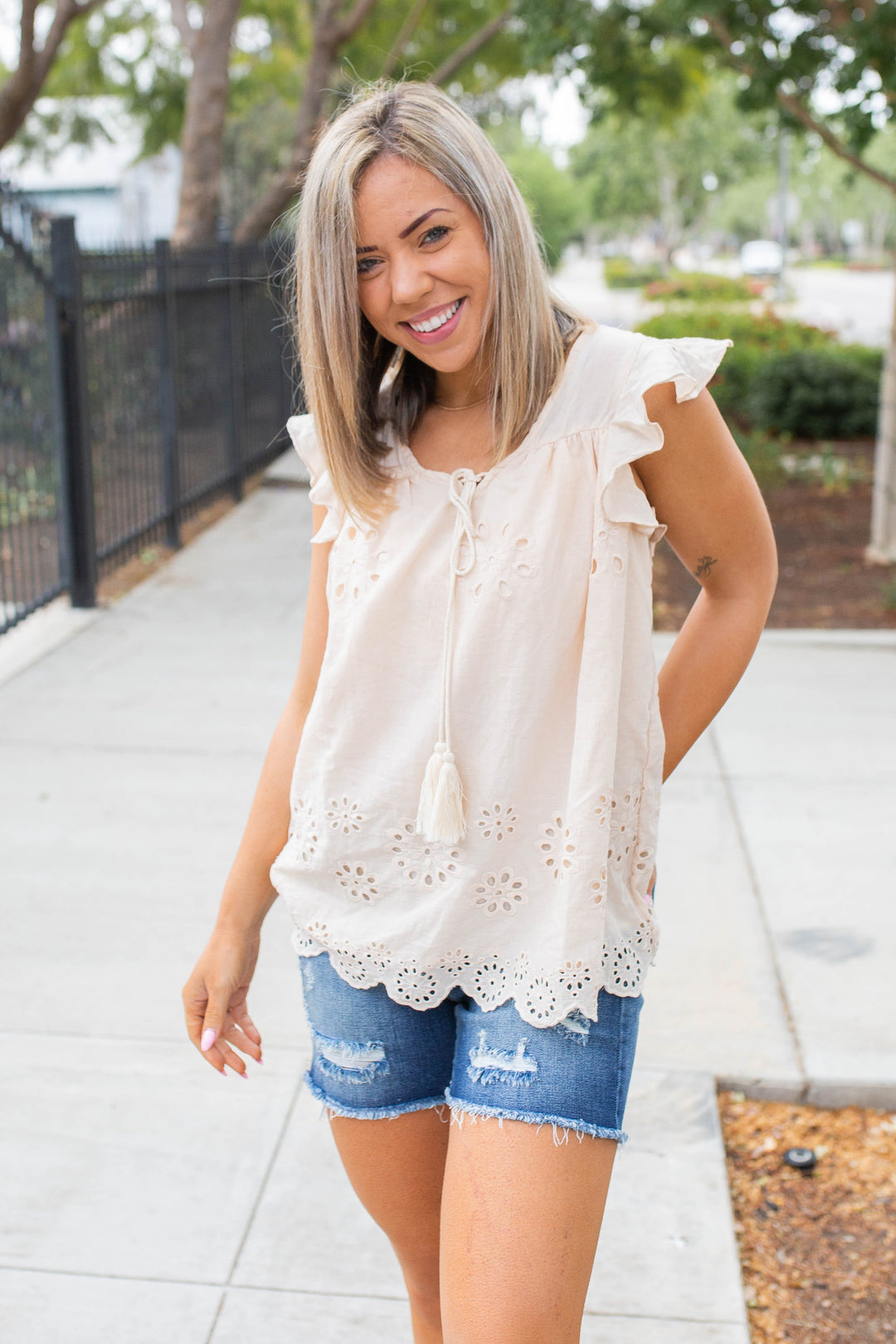 Summer Days Eyelet Top