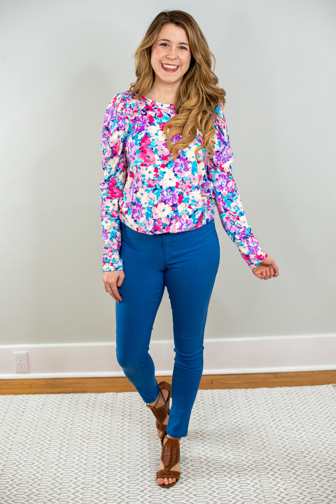 Tried and True Puff Sleeve Floral Blouse