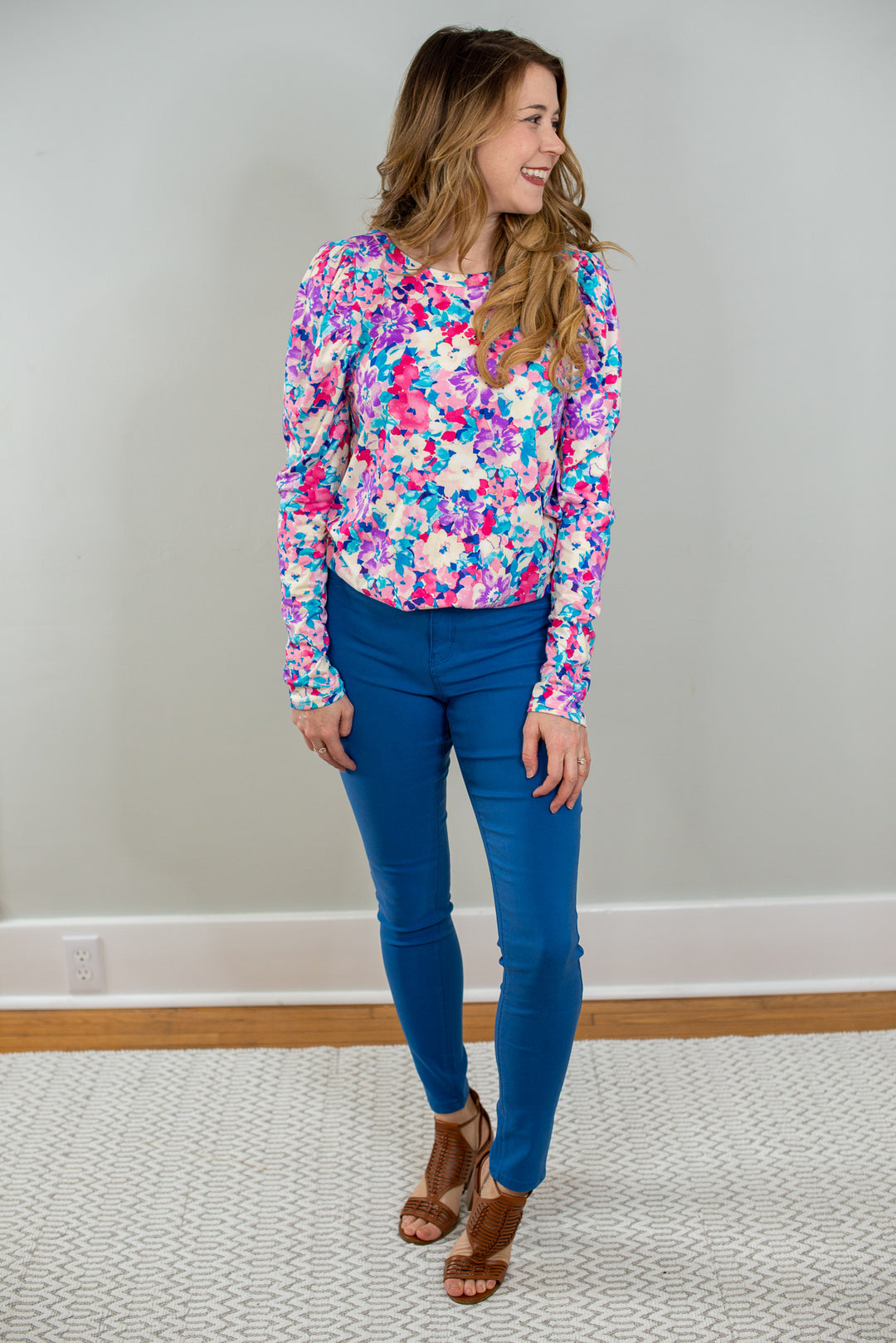 Tried and True Puff Sleeve Floral Blouse