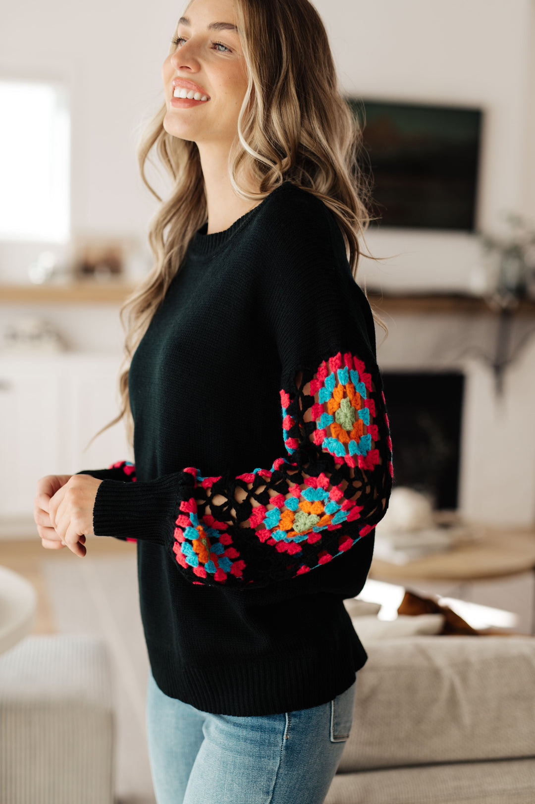 Granny Knows Best Crochet Accent Sweater