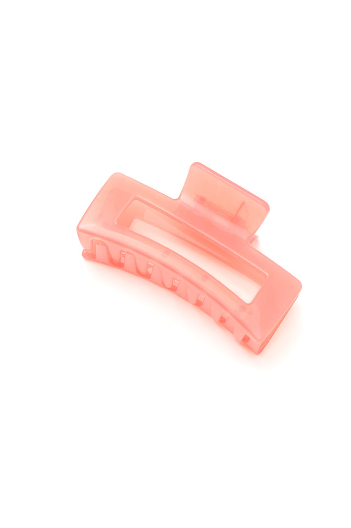 Jelly Rectangle Claw Clip in Watermelon