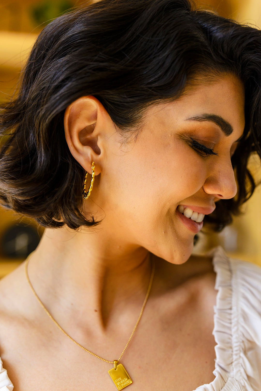 Laurel Wreath Hoop Earrings