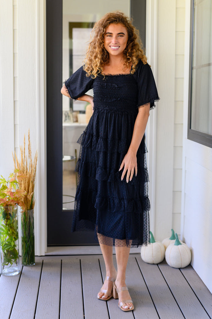 Midnight Waltz Midi Dress