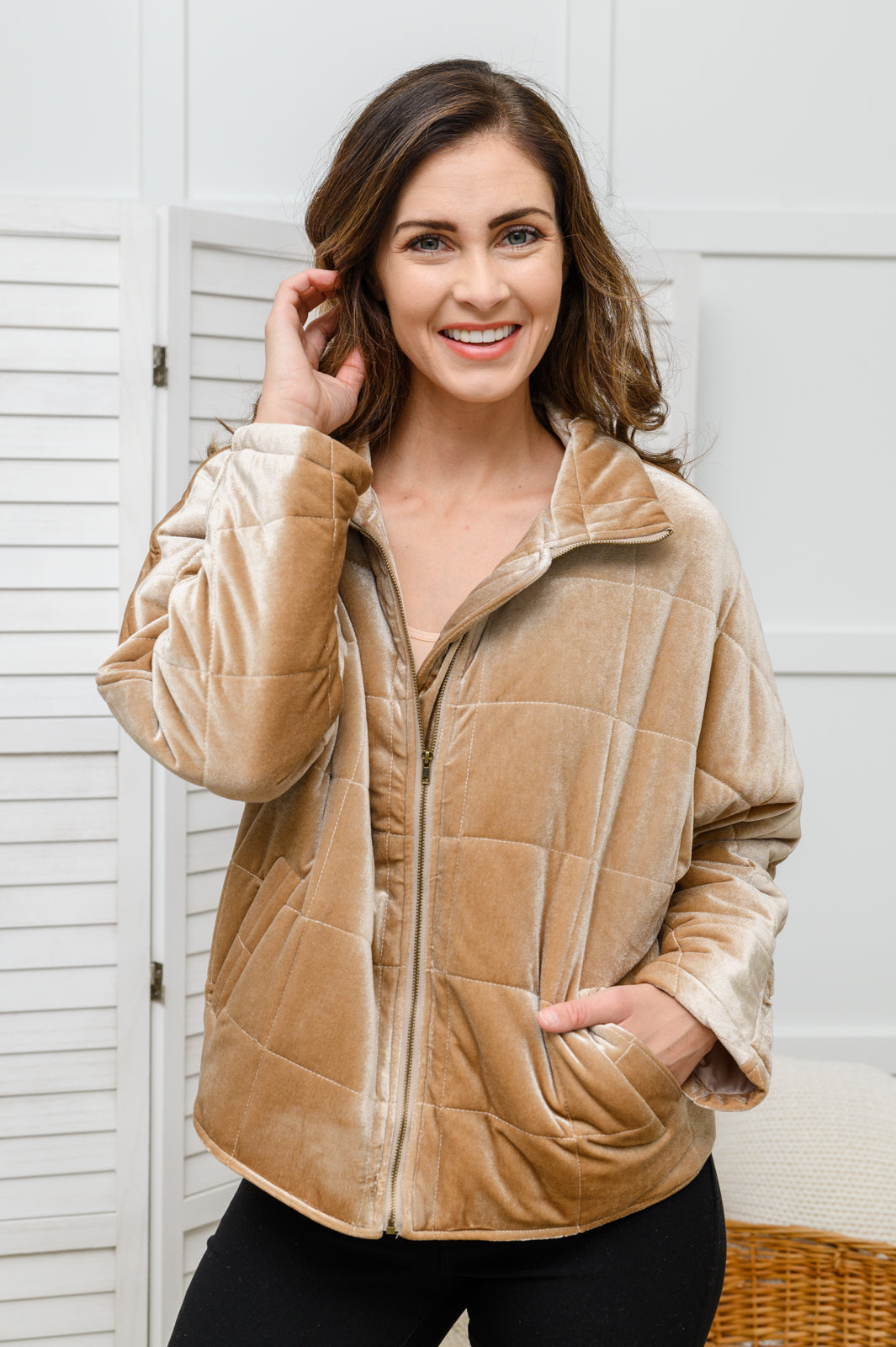 Nights On Broadway Jacket in Taupe