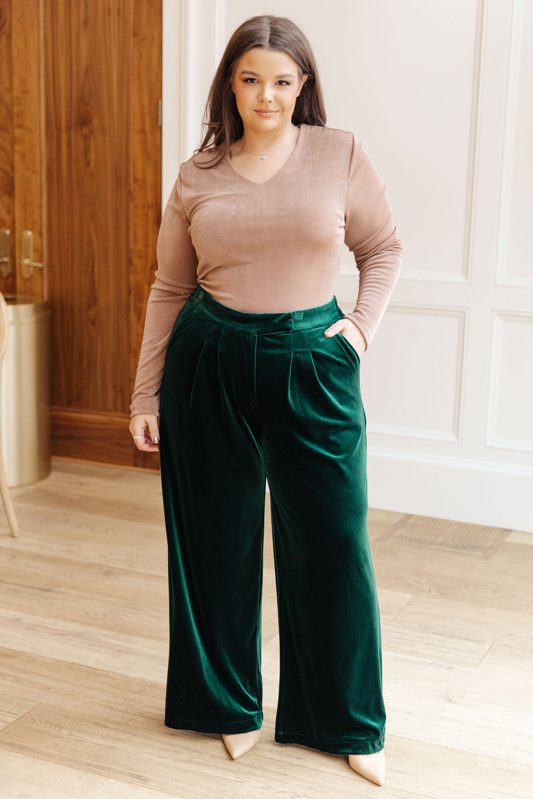 Velvet Elvis Wide Leg Velvet Pants