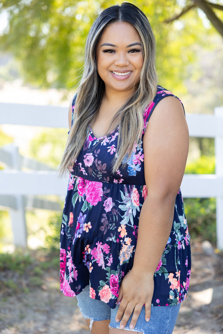 Summer Floral Sleeveless Top