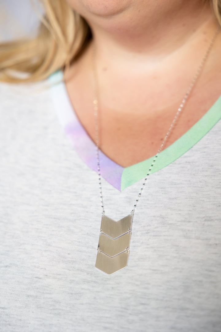 Chevron Pendant Necklace