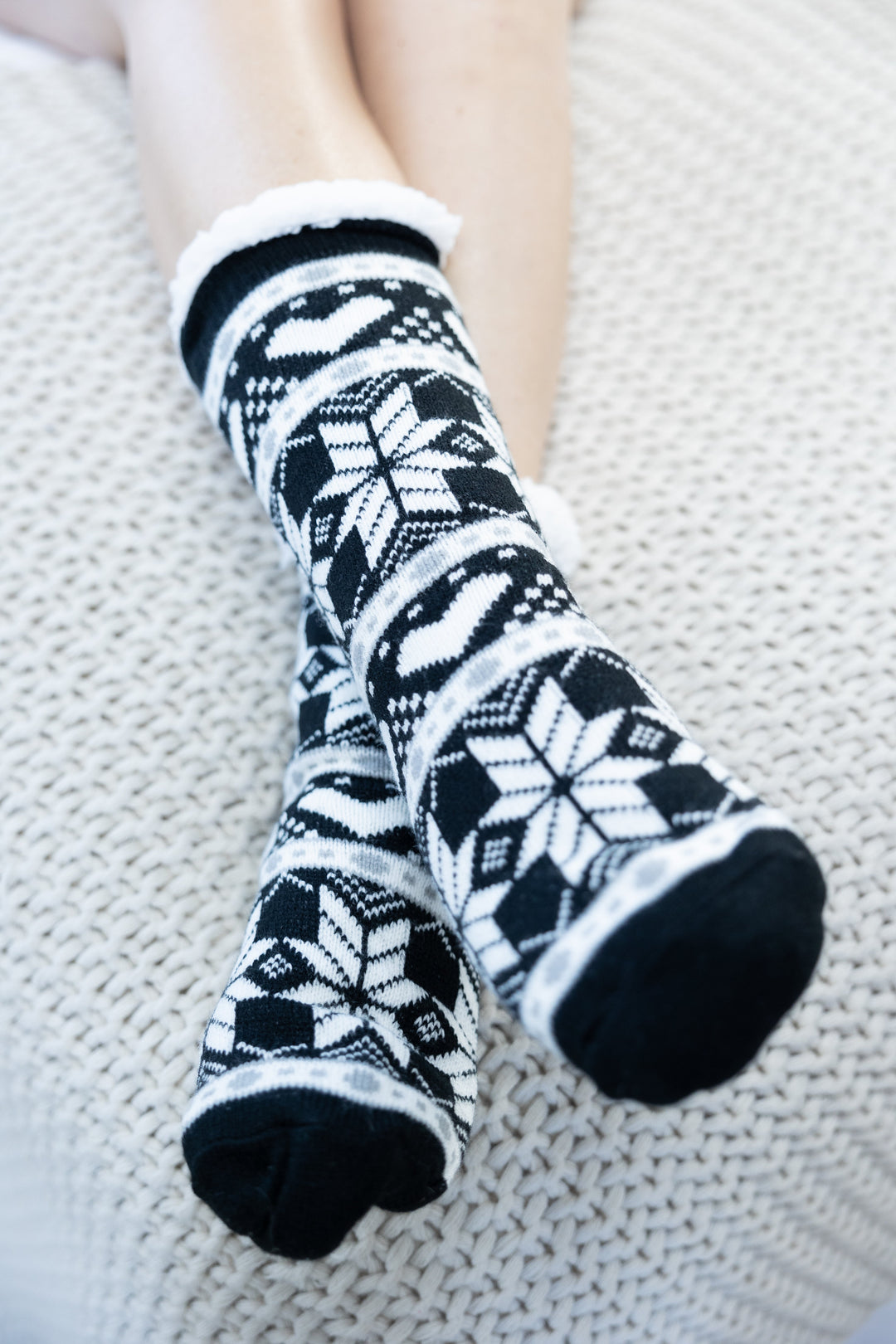 Snowflake Fleece Lined Socks