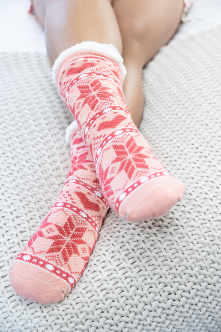 Snowflake Fleece Lined Socks