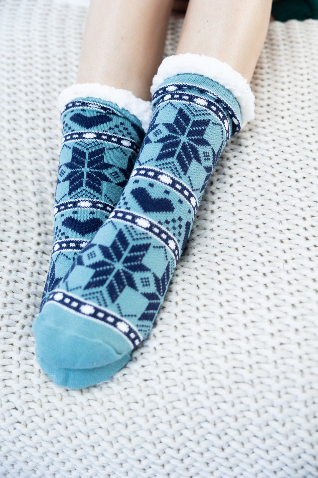 Snowflake Fleece Lined Socks